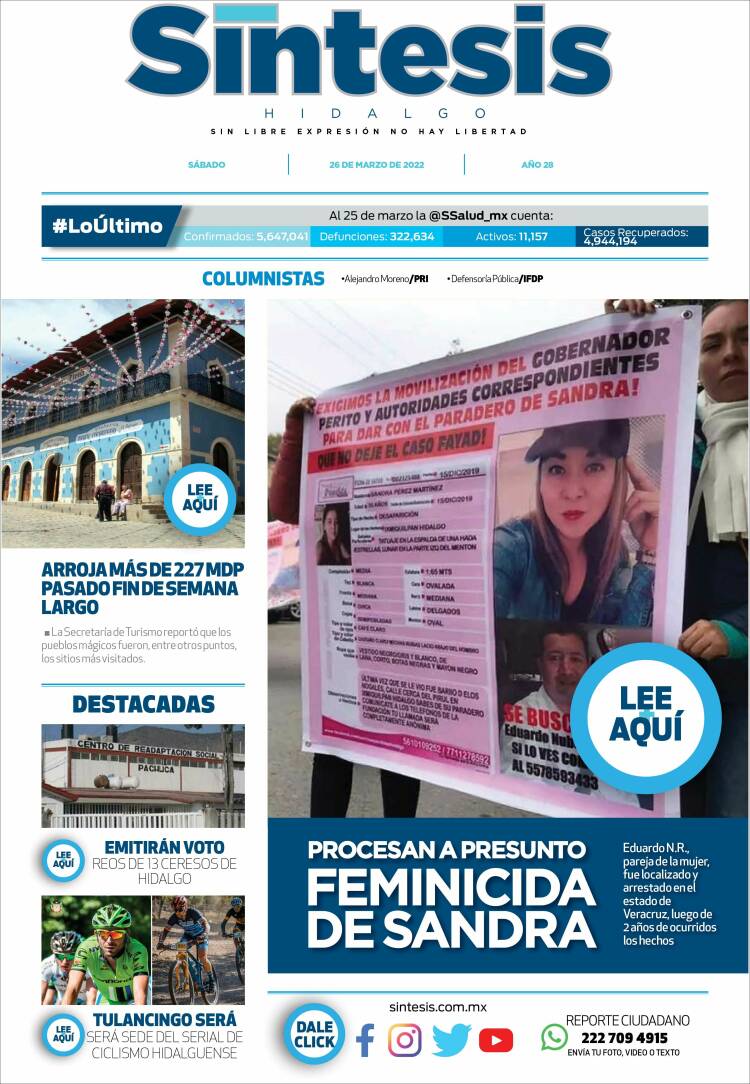 Portada de Sistesis - Hidalgo (M&eacute;xico)