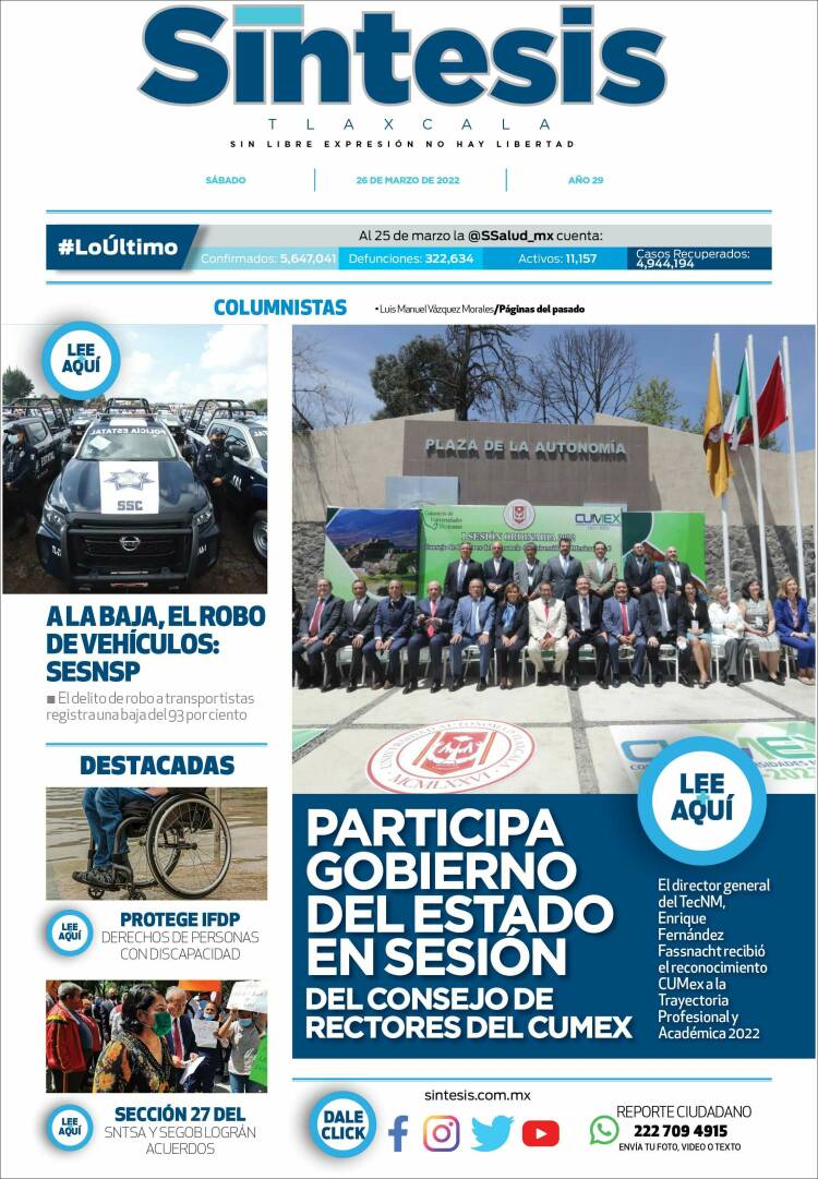 Portada de Síntesis de Tlaxcala (M&eacute;xico)