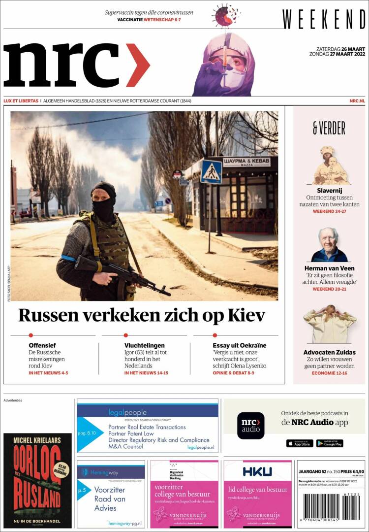 Portada de NRC Handelsblad (Pa&iacute;ses Bajos)