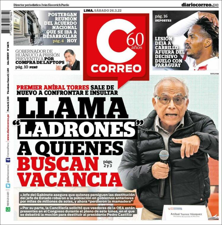 Portada de Diario Correo (Perú)