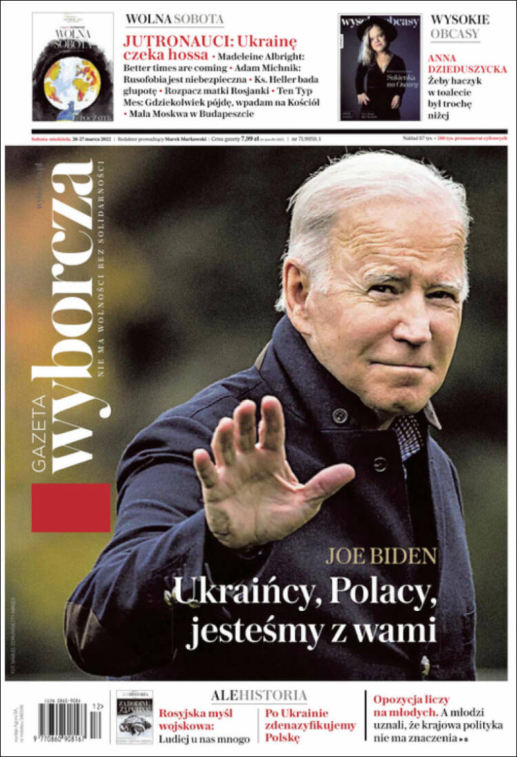 Portada de Gazeta Wyborcza (Polonia)
