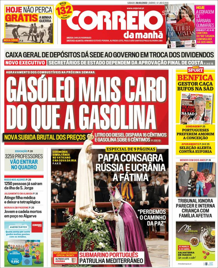 Portada de Correio da Manhã (Portugal)