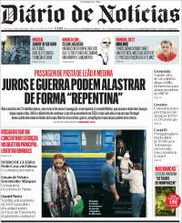 Portada de Diário de Noticias (Portugal)