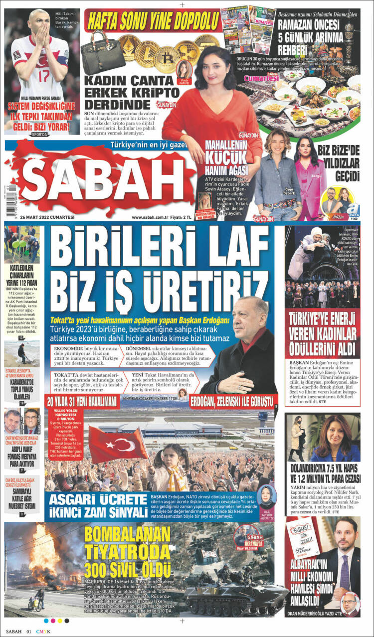 Portada de Sabah (Turqu&iacute;a)