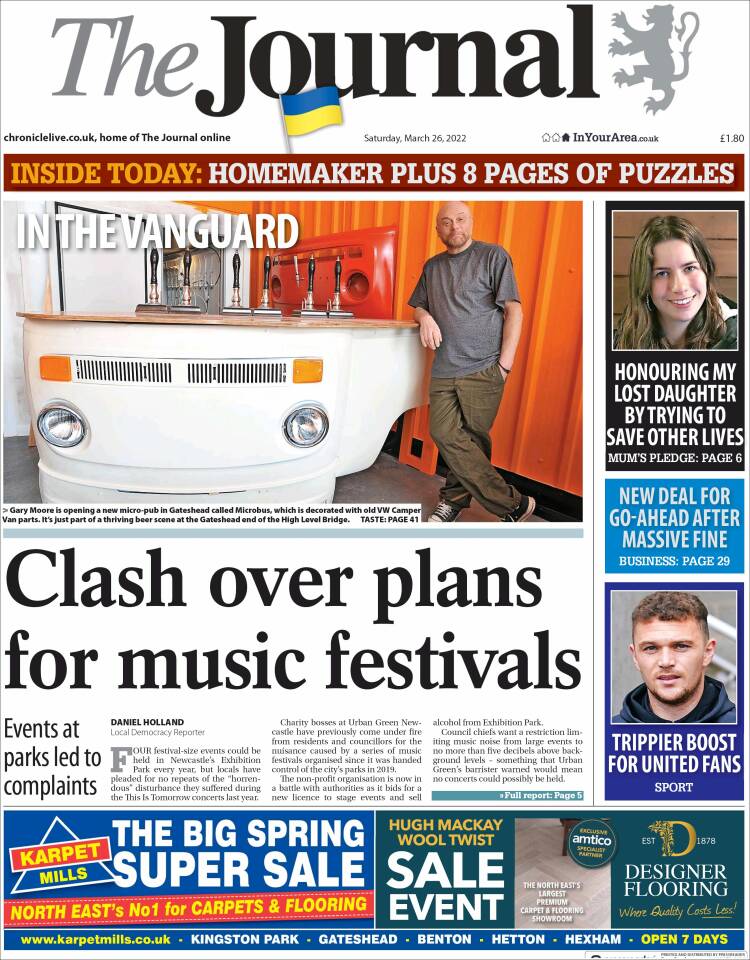 Portada de The Journal (Reino Unido)