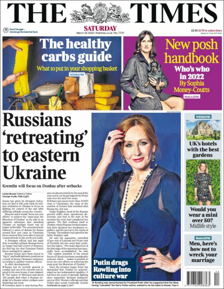 Portada de The Times (Reino Unido)