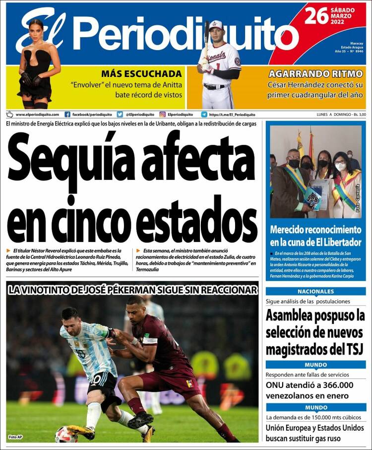 Portada de Periodiquito de Aragua (Venezuela)