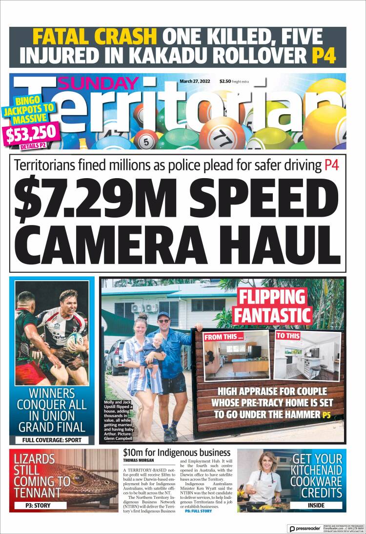Portada de Northern Territory News (Australia)