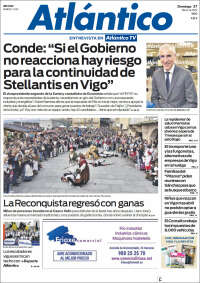 Portada de Atlántico Diario (España)