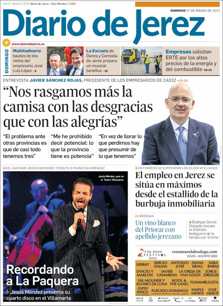 Portada de Diario de Jerez (España)