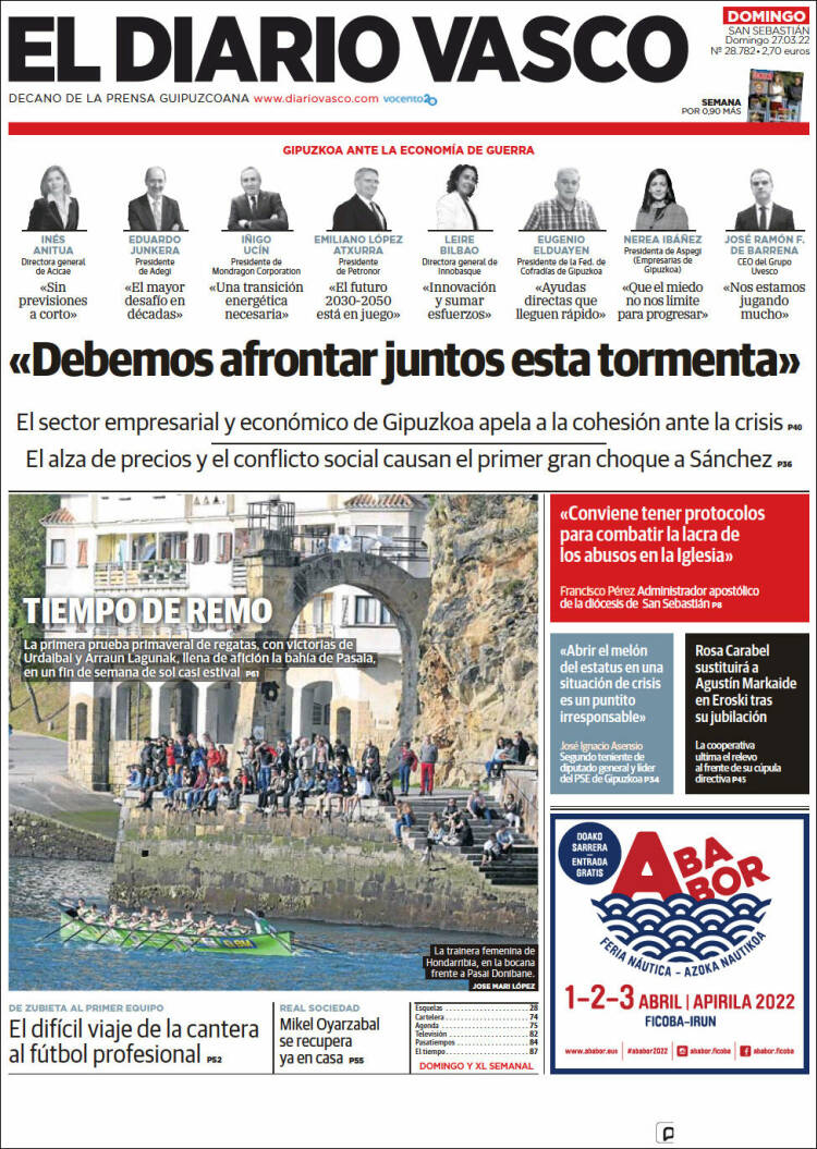 Portada de Diario Vasco (España)