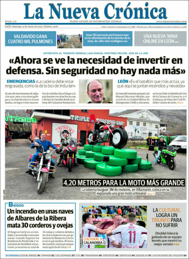 Portada de La Nueva Crónica (España)
