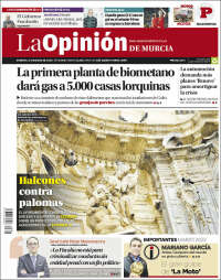 Portada de La Opinión de Murcia (España)