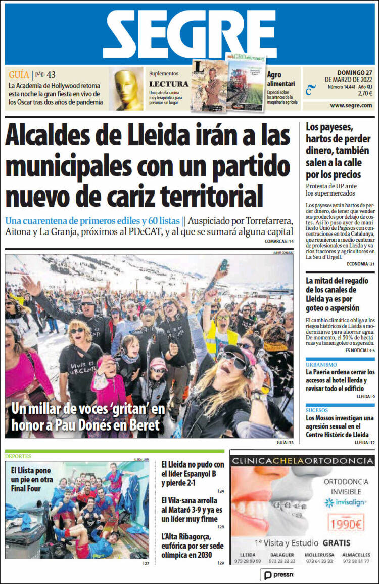 Portada de Segre  (España)
