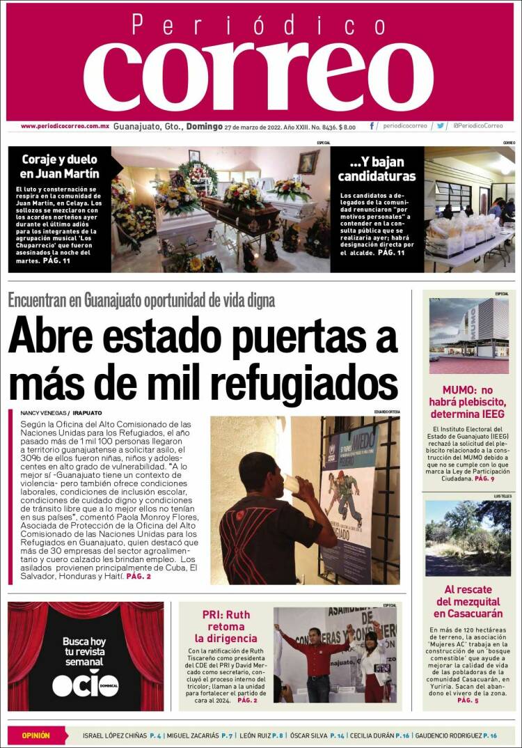 Portada de Correo - El diario del Estado de Guanajuato (México)