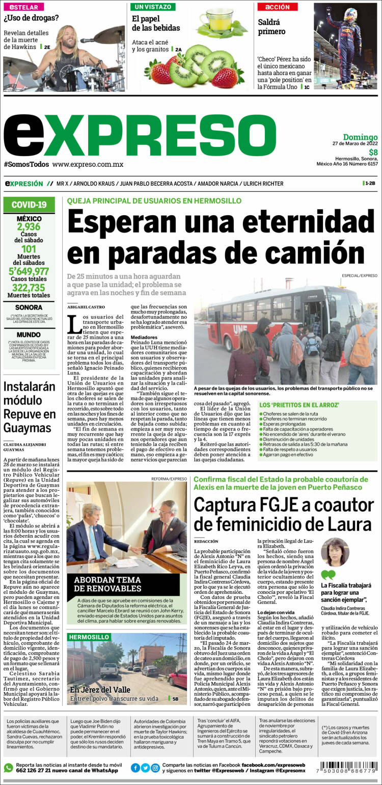 Portada de Expreso (México)