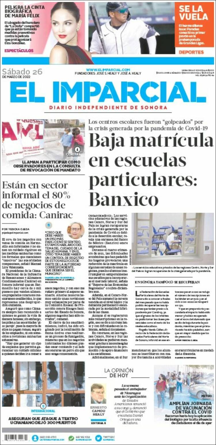 Portada de El Imparcial (México)