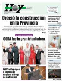 Portada de Diario Hoy (Argentina)