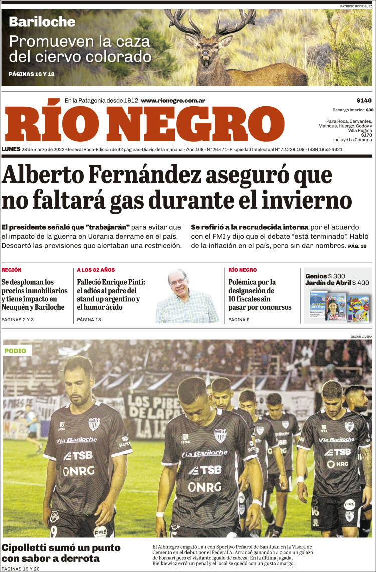 Portada de Rio Negro (Argentina)