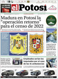 Portada de Diario de Potosí (Bolivia)
