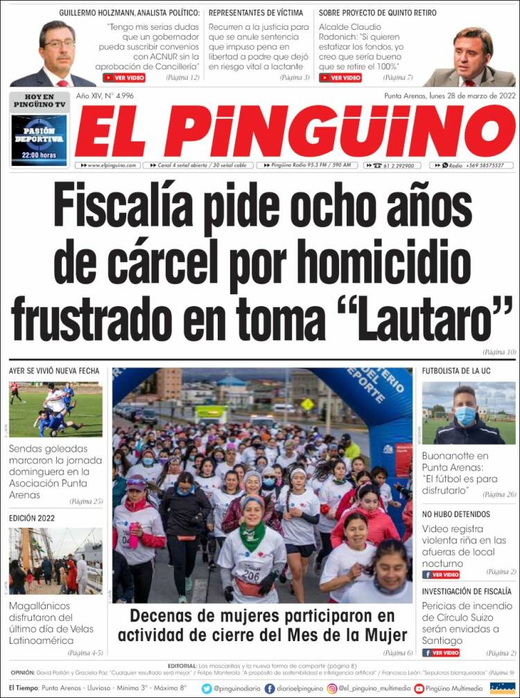 Portada de El Pingüino (Chile)