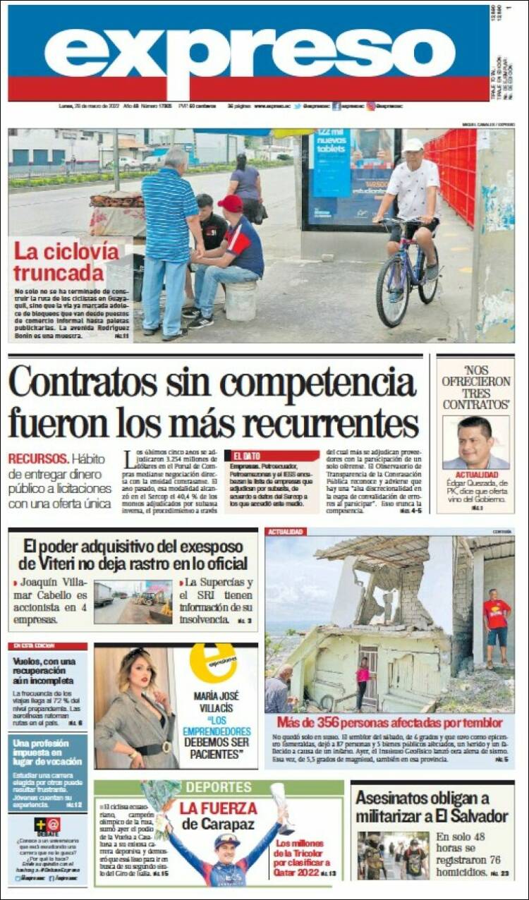 Portada de Expreso (&Eacute;quateur)