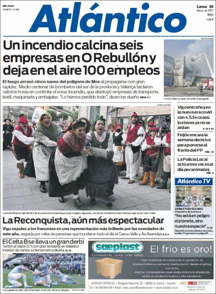 Portada de Atlántico Diario (España)