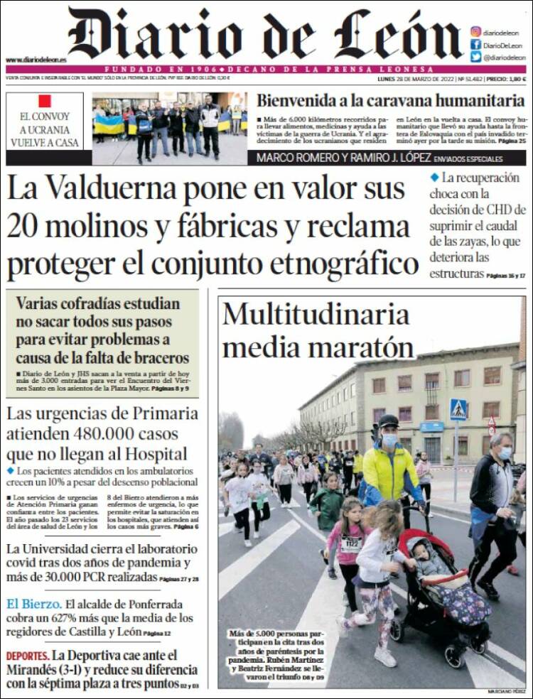 Portada de Diario de León (Spain)