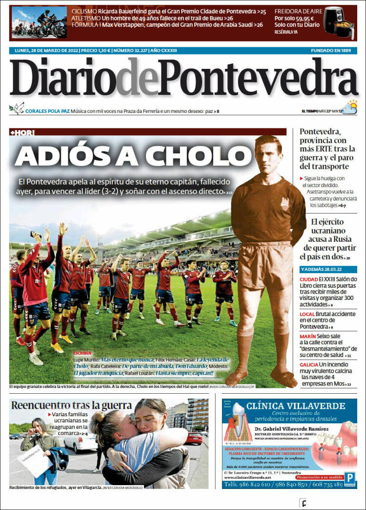 Portada de Diario de Pontevedra (Spain)
