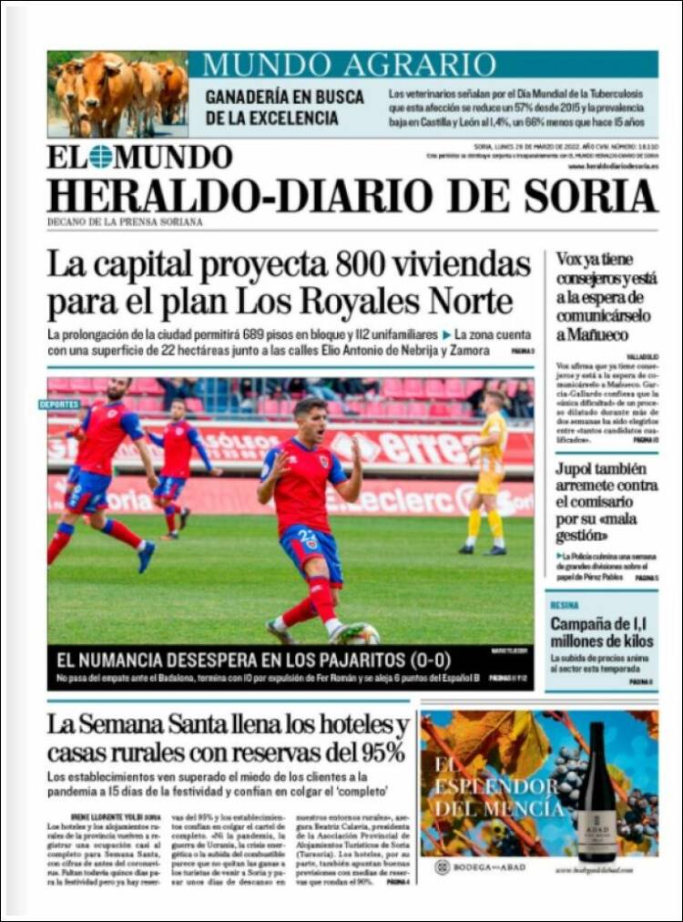 Portada de Diario de Soria (Spain)