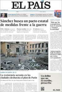 Portada de El País (Spain)