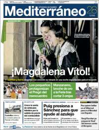 Portada de El Periódico Mediterraneo (España)