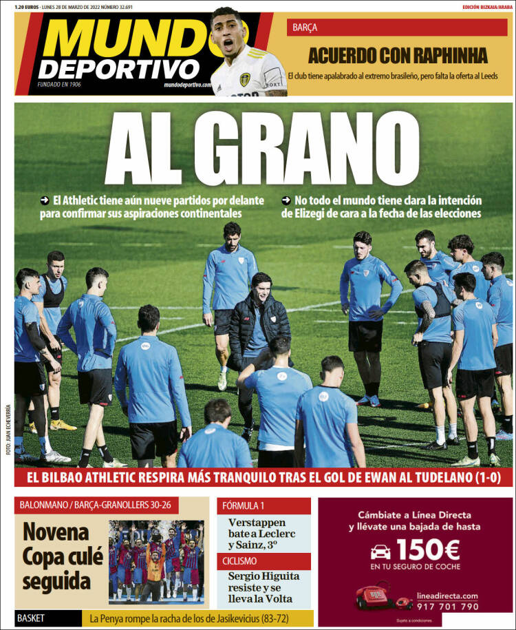 Portada de Mundo Deportivo Bizkaia (España)