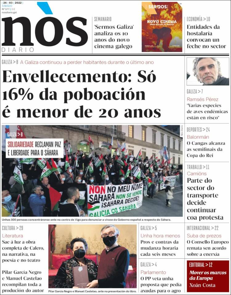 Portada de Nòs Diario (España)