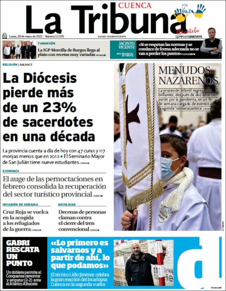 Portada de La Tribuna de Cuenca (Spain)