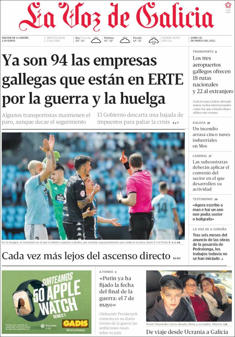 Portada de La Voz de Galicia (Spain)