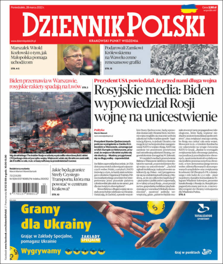 Portada de Dziennik (Polonia)