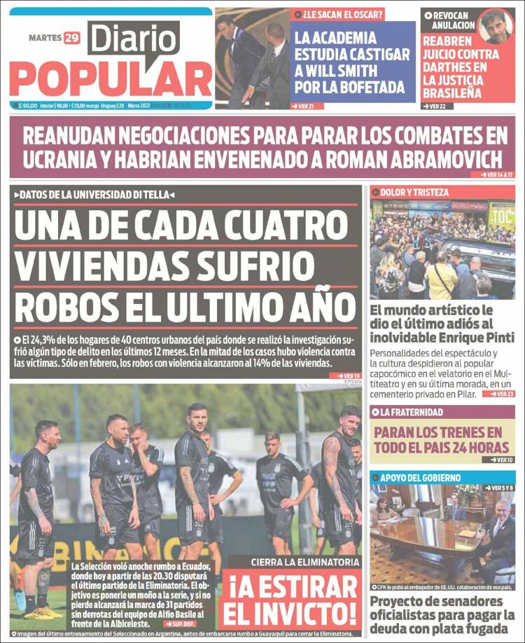 Portada de Diario Popular (Argentina)