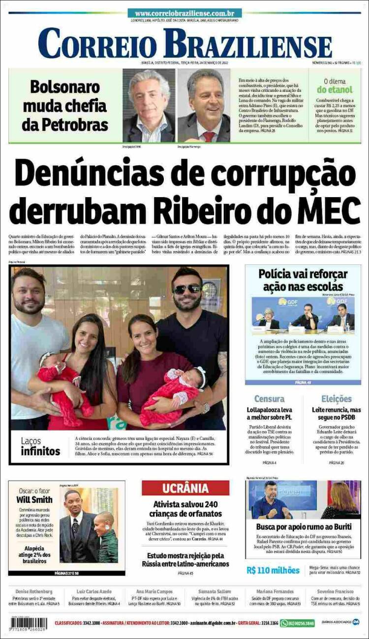 Portada de Correio Braziliense (Brasil)
