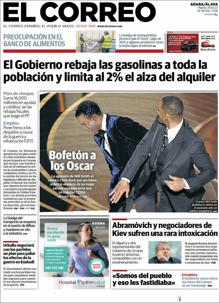 Portada de El Correo - Álava (Espa&ntilde;a)