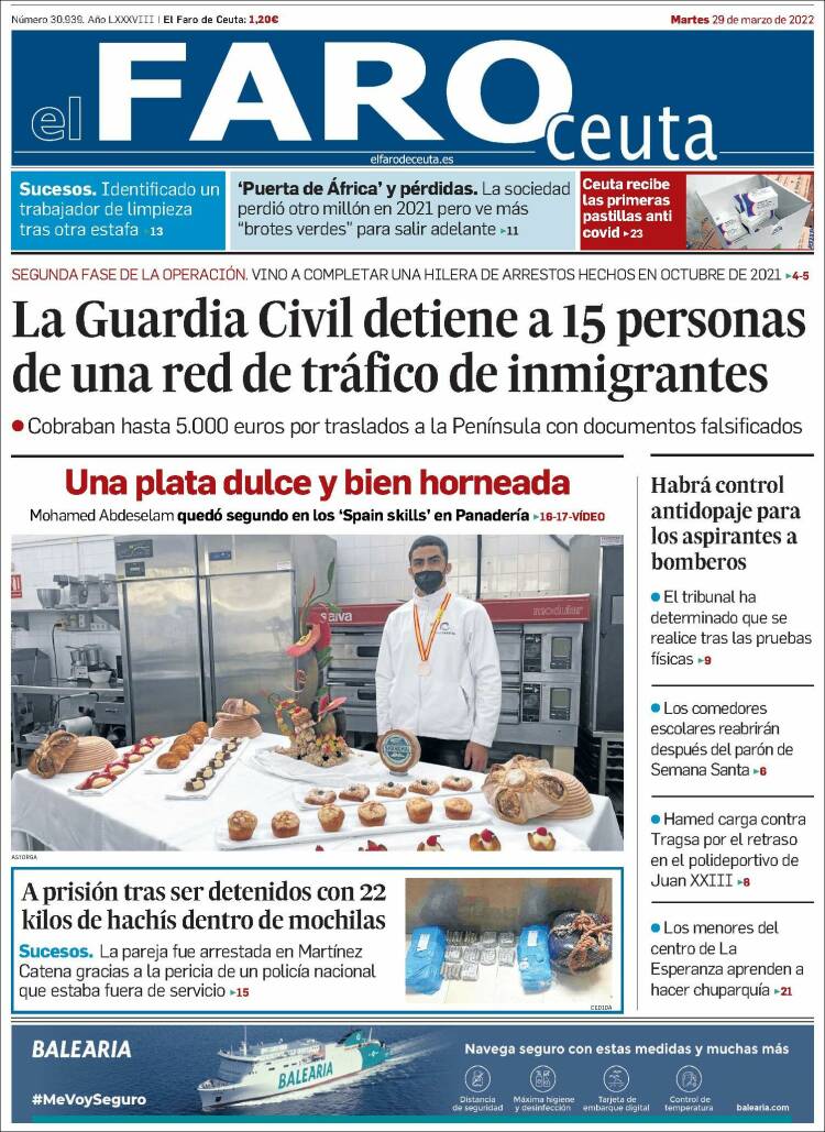 Portada de El Faro de Ceuta (Espa&ntilde;a)