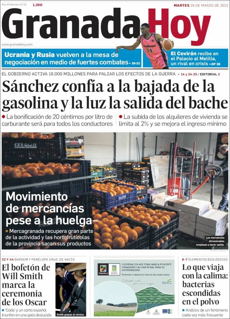 Portada de Granada Hoy (España)