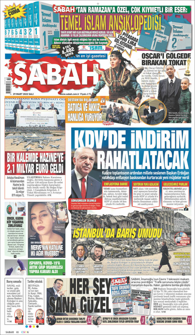 Portada de Sabah (Turqu&iacute;a)