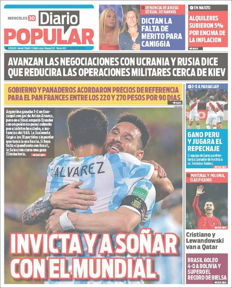 Portada de Diario Popular (Argentina)