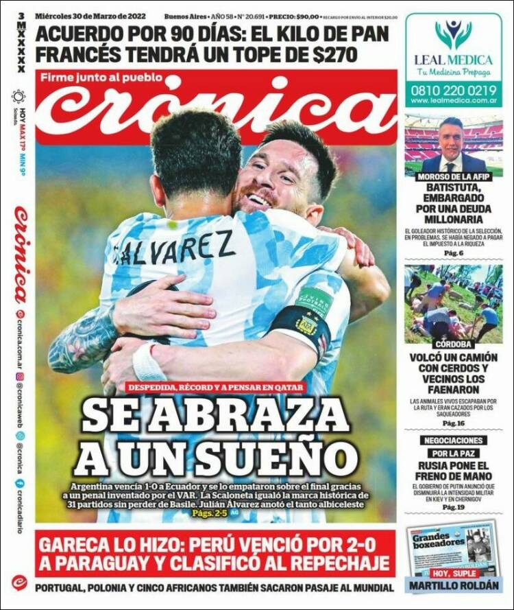 Portada de Diario El Libertador (Argentina)