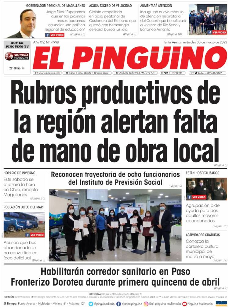 Portada de El Pingüino (Chile)