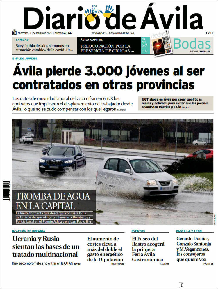Portada de Diario de Ávila (España)