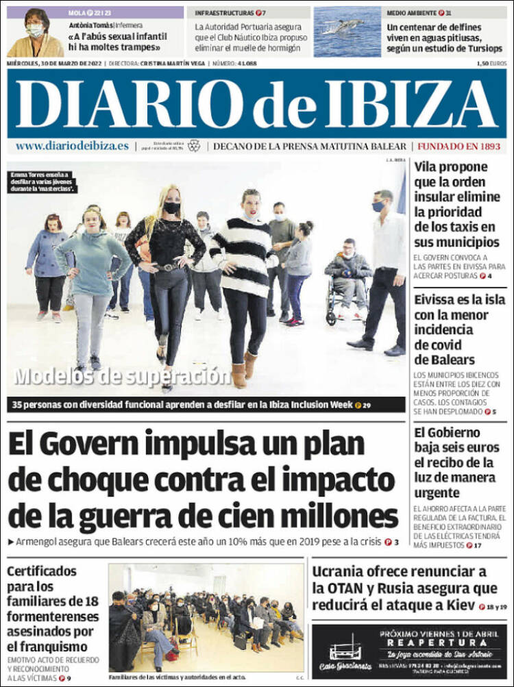 Portada de Diario de Ibiza (España)