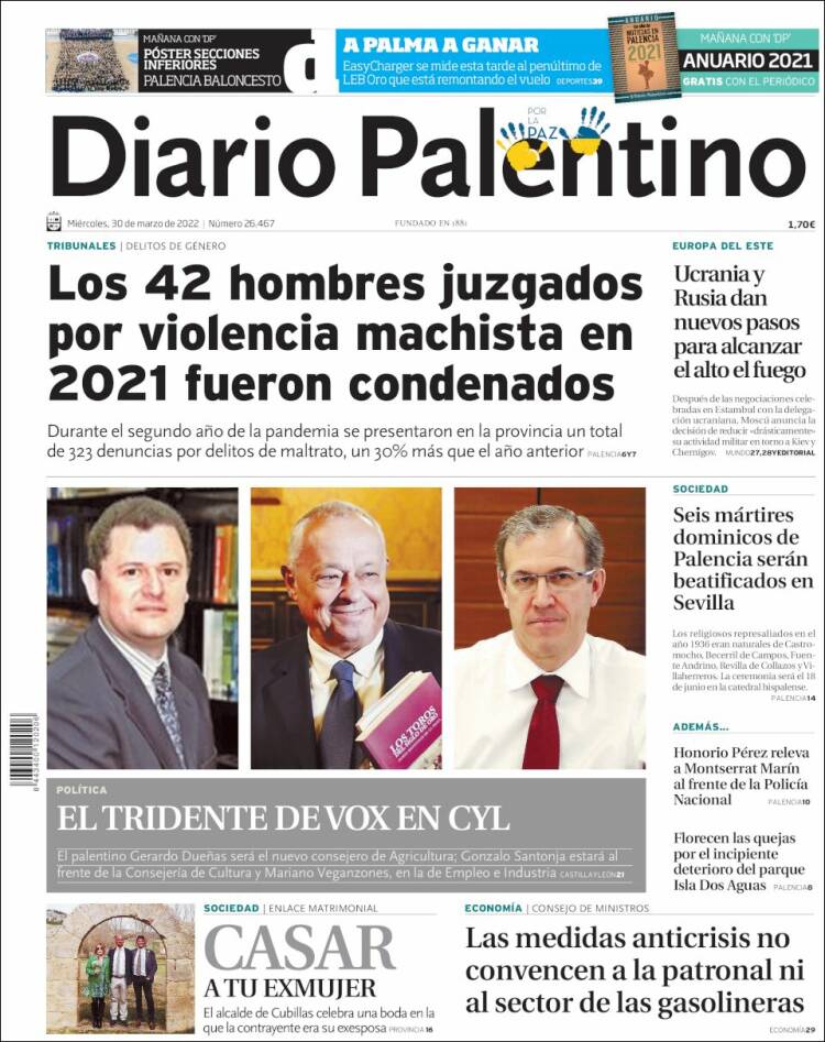 Portada de Diario Palentino (España)