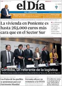 Portada de El Día de Córdoba (España)